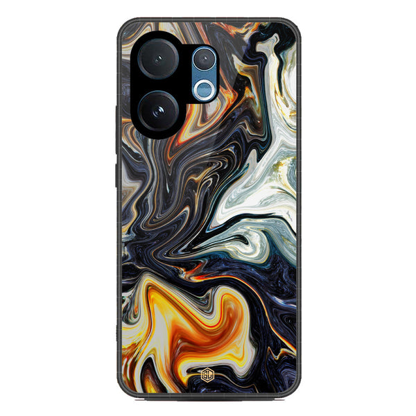 Marble Series Soft Phone Case - Metal Case - Design 1 - Vivo V60