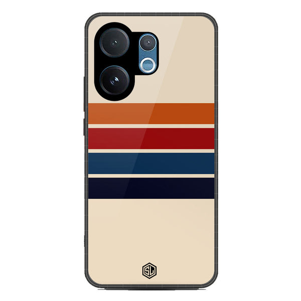 Retro Stripes Series Soft Phone Case - Metal Case - Design 3 - Vivo V60