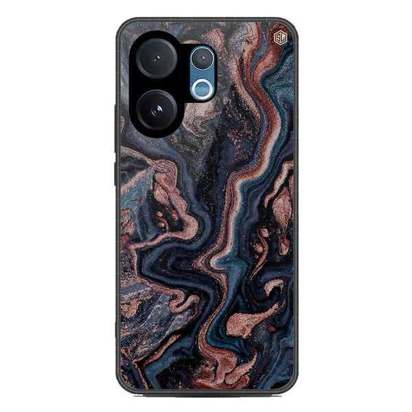 Marble Series Soft Phone Case - Metal Case - Design 4 - Vivo V60