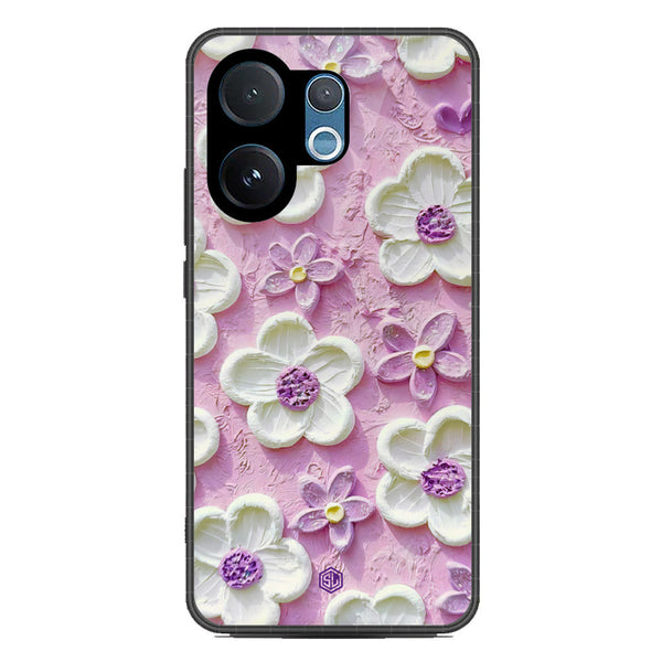 Floral Series Soft Phone Case - Metal Case - Design 4 - Vivo V60