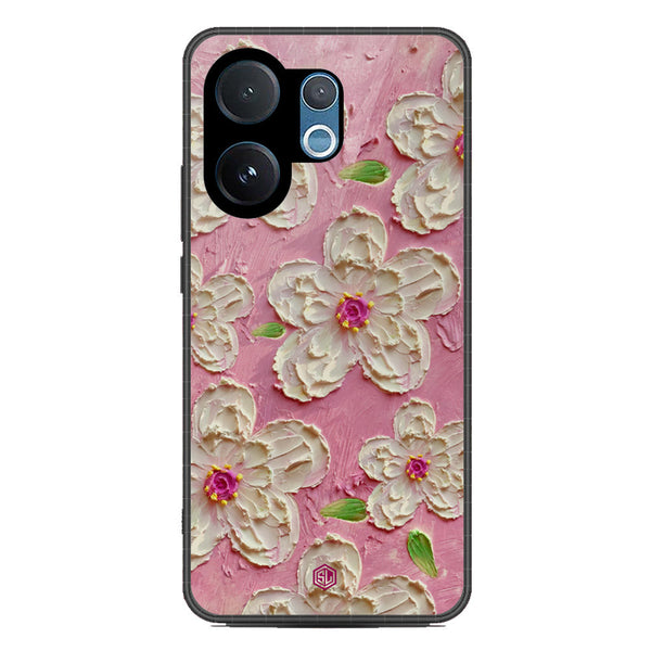 Floral Series Soft Phone Case - Metal Case - Design 5 - Vivo V60