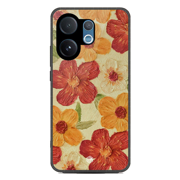 Floral Series Soft Phone Case - Metal Case - Design 6 - Vivo V60