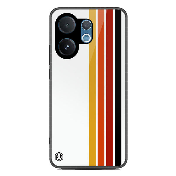 Retro Stripes Series Soft Phone Case - Metal Case - Design 4 - Vivo V60