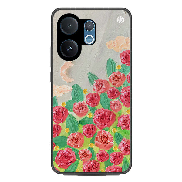 Floral Series Soft Phone Case - Metal Case - Design 10 - Vivo V60