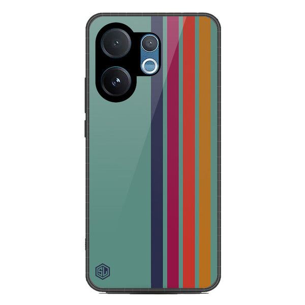 Retro Stripes Series Soft Phone Case - Metal Case - Design 5 - Vivo V60