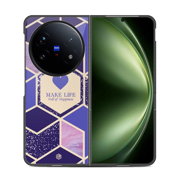 Happiness Series Soft Phone Case - Metal Case - Design 2 - Vivo X Fold 5
