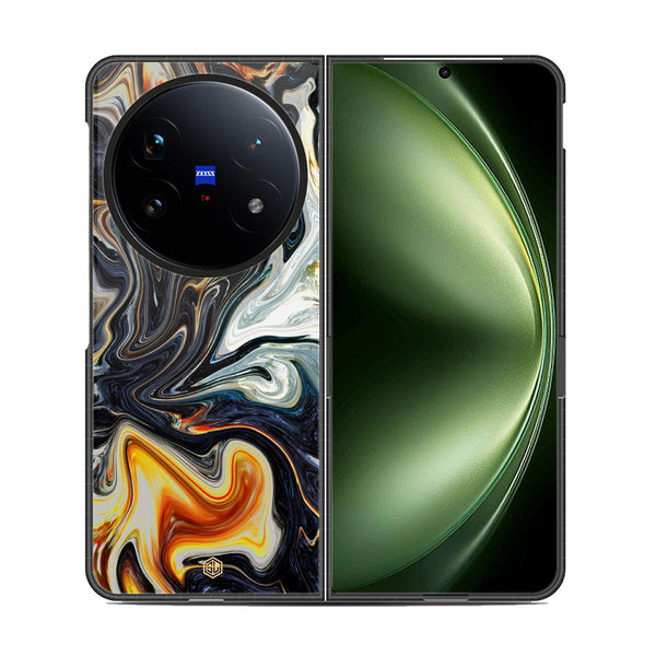 Marble Series Soft Phone Case - Metal Case - Design 1 - Vivo X Fold 5