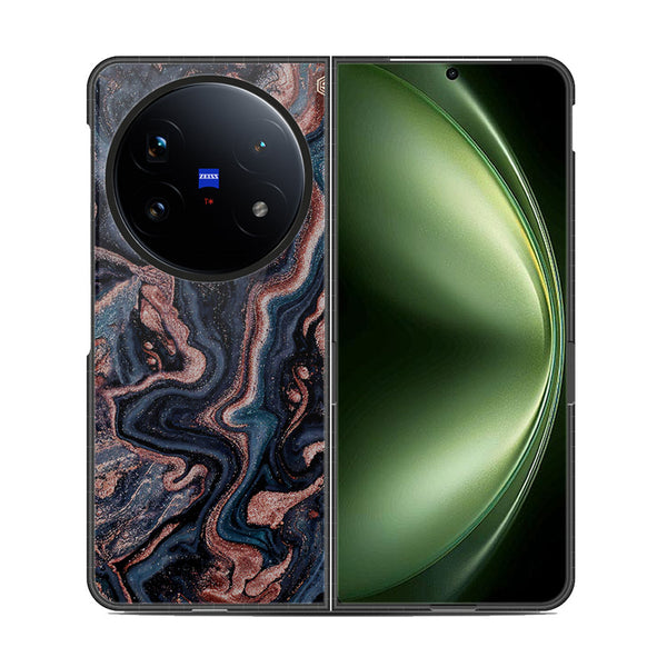 Marble Series Soft Phone Case - Metal Case - Design 4 - Vivo X Fold 5