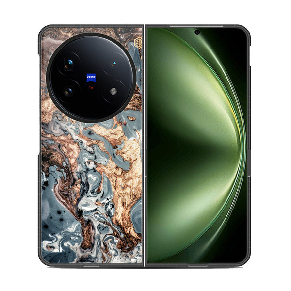 Marble Series Soft Phone Case - Metal Case - Design 5 - Vivo X Fold 5