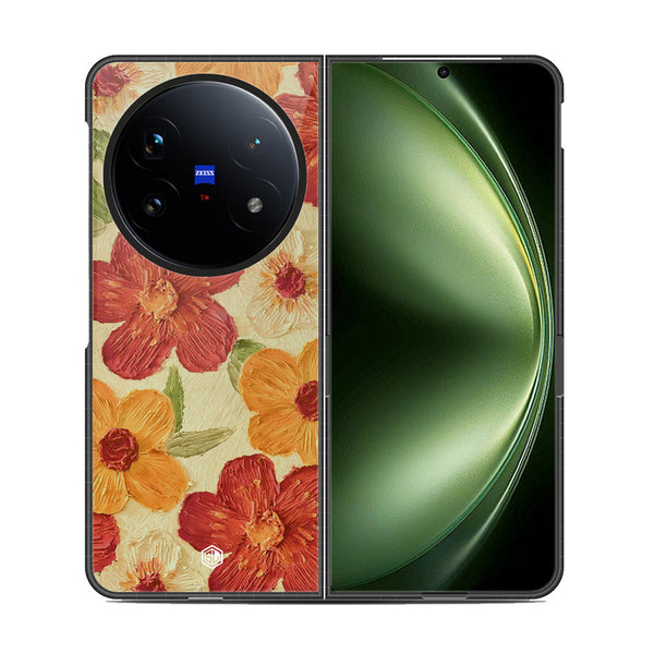 Floral Series Soft Phone Case - Metal Case - Design 6 - Vivo X Fold 5