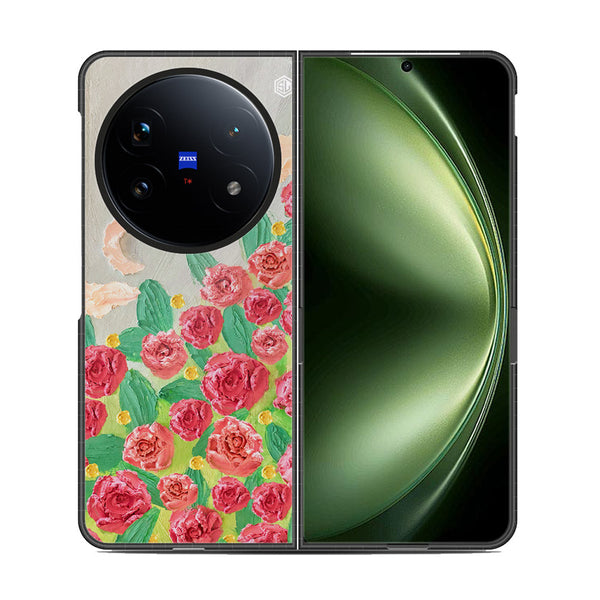 Floral Series Soft Phone Case - Metal Case - Design 10 - Vivo X Fold 5