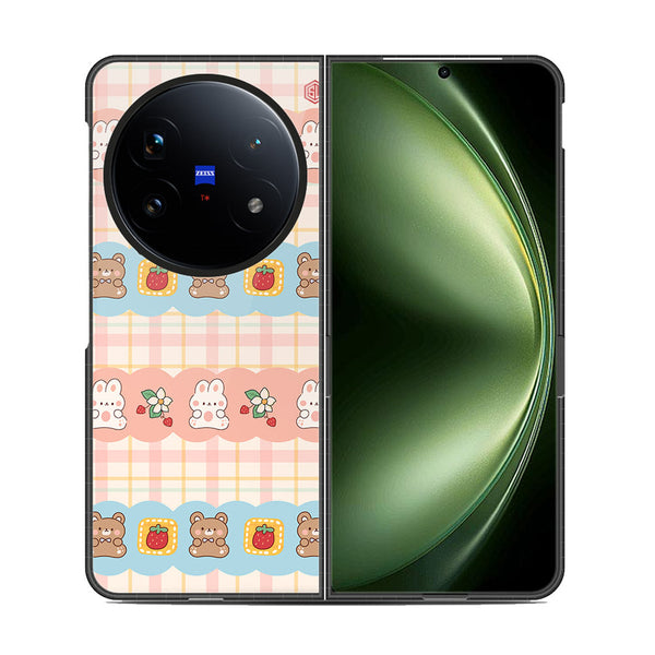 Cute Korean Design Series Soft Phone Case - Metal Case - Design 5 - Vivo X Fold 5