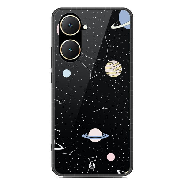 Space Series Soft Phone Case - Premium Glass Case - Design 1 - Vivo Y03