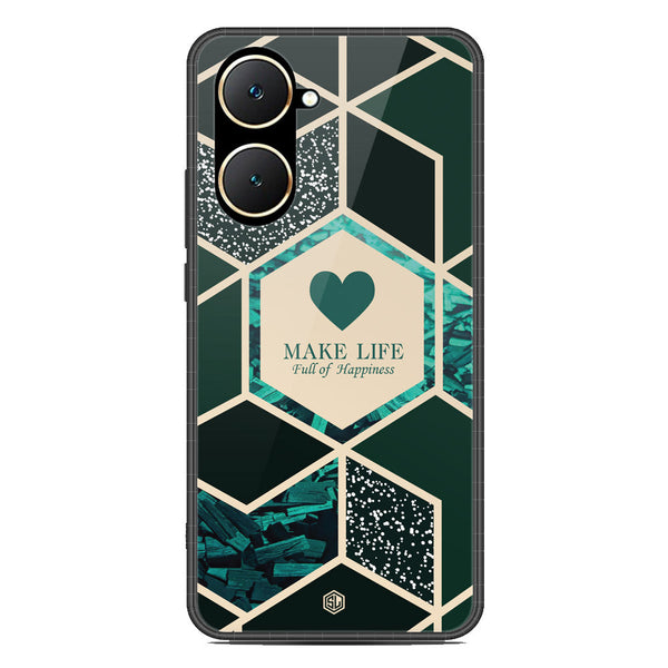 Happiness Series Soft Phone Case - Premium Glass Case - Design 4 - Vivo Y03