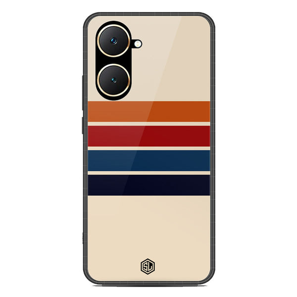 Retro Stripes Series Soft Phone Case - Premium Glass Case - Design 3 - Vivo Y03