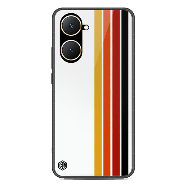 Retro Stripes Series Soft Phone Case - Premium Glass Case - Design 4 - Vivo Y03