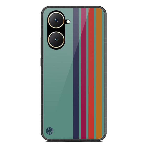 Retro Stripes Series Soft Phone Case - Premium Glass Case - Design 5 - Vivo Y03
