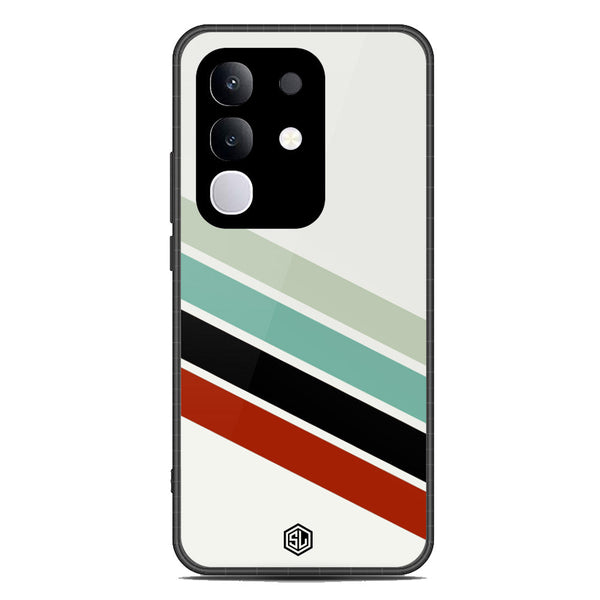 Retro Stripes Series Soft Phone Case - Metal Case - Design 2 - Vivo Y29 4G