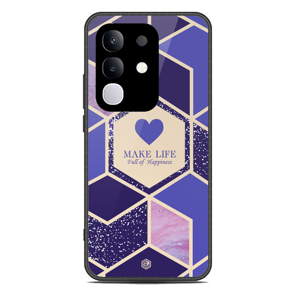 Happiness Series Soft Phone Case - Metal Case - Design 2 - Vivo Y29 4G