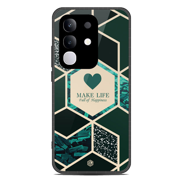 Happiness Series Soft Phone Case - Metal Case - Design 4 - Vivo Y29 4G