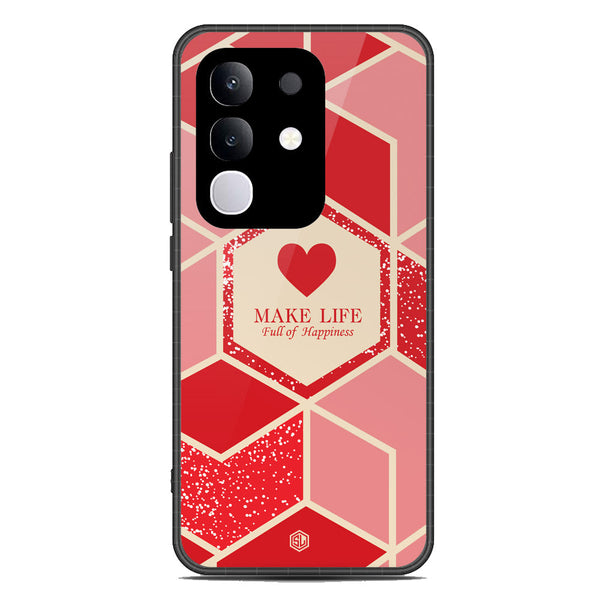 Happiness Series Soft Phone Case - Metal Case - Design 5 - Vivo Y29 4G
