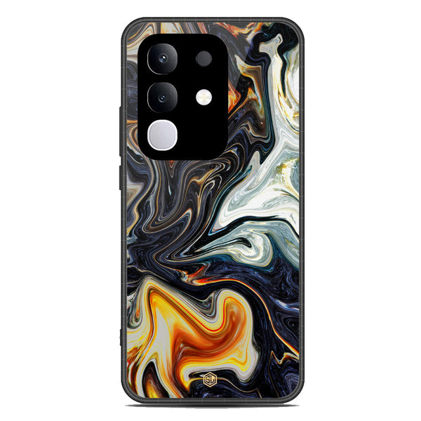 Marble Series Soft Phone Case - Metal Case - Design 1 - Vivo Y29 4G