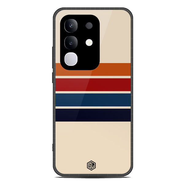 Retro Stripes Series Soft Phone Case - Metal Case - Design 3 - Vivo Y29 4G