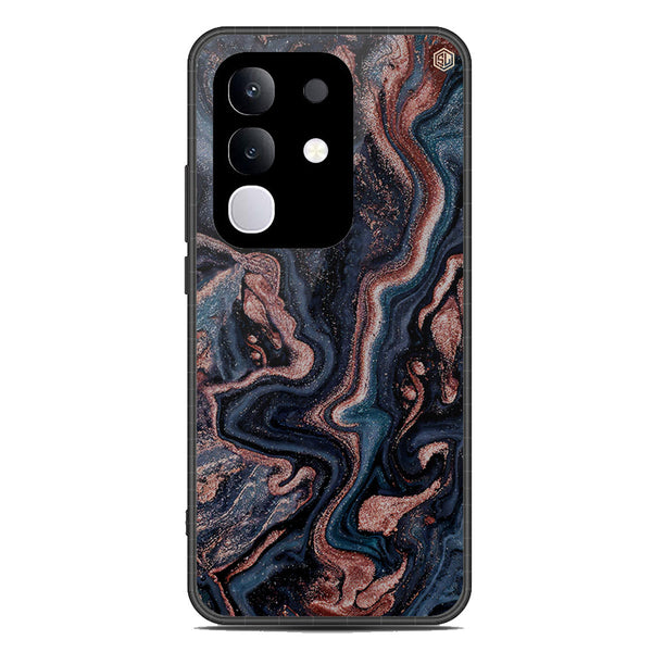 Marble Series Soft Phone Case - Metal Case - Design 4 - Vivo Y29 4G