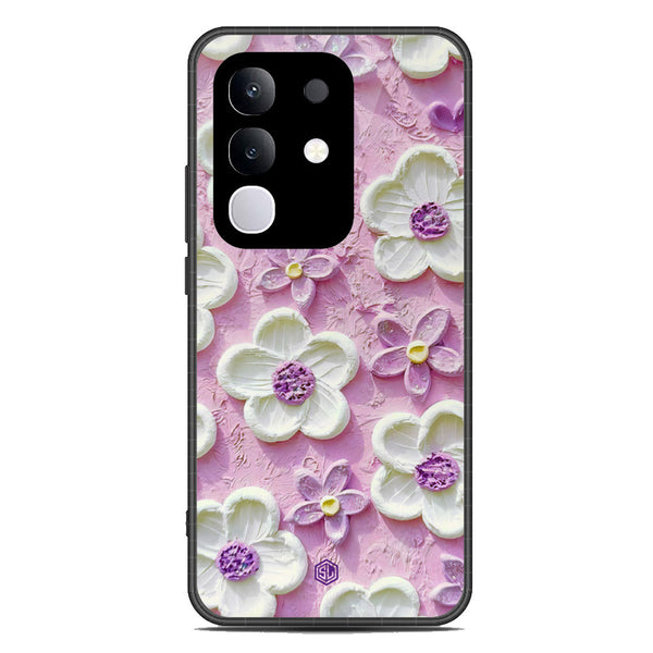 Floral Series Soft Phone Case - Metal Case - Design 4 - Vivo Y29 4G