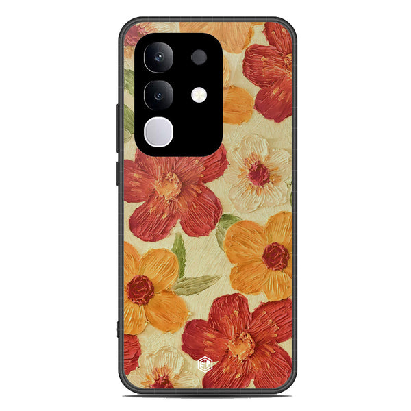 Floral Series Soft Phone Case - Metal Case - Design 6 - Vivo Y29 4G