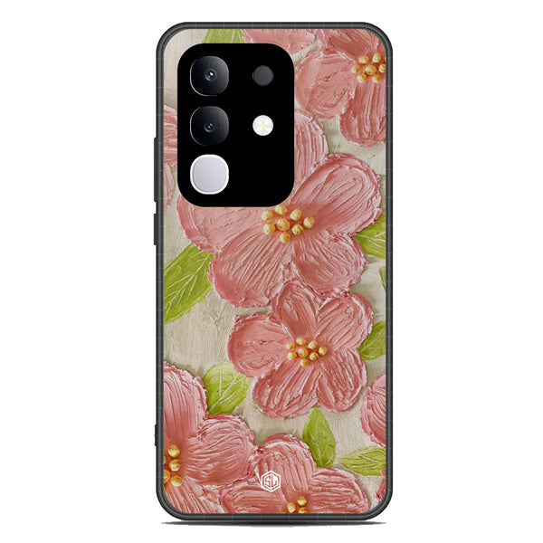 Floral Series Soft Phone Case - Metal Case - Design 9 - Vivo Y29 4G