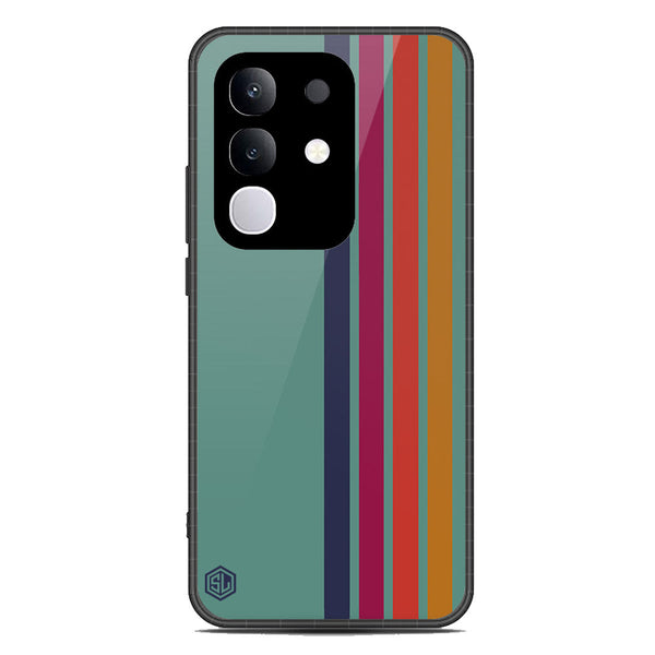 Retro Stripes Series Soft Phone Case - Metal Case - Design 5 - Vivo Y29 4G