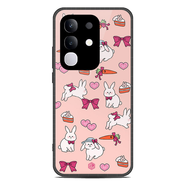 Cute Korean Design Series Soft Phone Case - Metal Case - Design 1 - Vivo Y29 4G