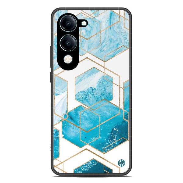 Stylish Marble Series Soft Phone Case - Metal Case - Design 1 -Vivo Y04