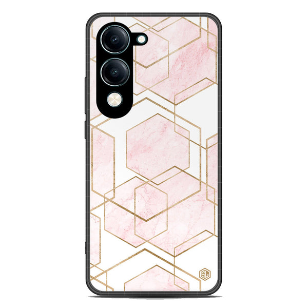 Stylish Marble Series Soft Phone Case - Metal Case - Design 3 -Vivo Y04