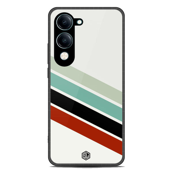 Retro Stripes Series Soft Phone Case - Metal Case - Design 2 -Vivo Y04