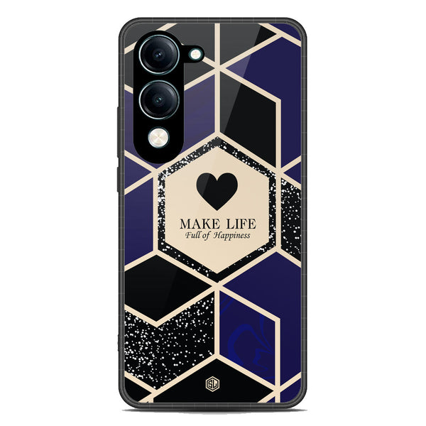 Happiness Series Soft Phone Case - Metal Case - Design 1 -Vivo Y04