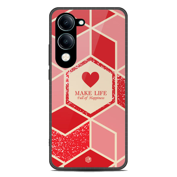 Happiness Series Soft Phone Case - Metal Case - Design 5 -Vivo Y04