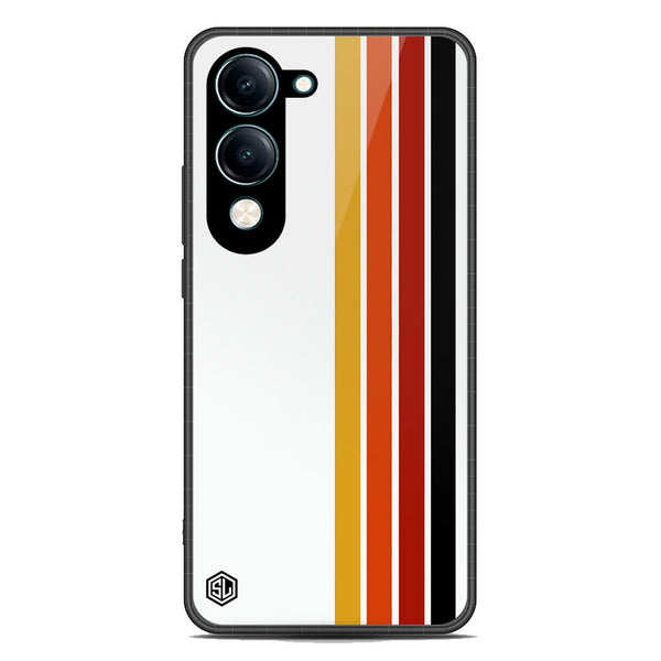 Retro Stripes Series Soft Phone Case - Metal Case - Design 4 -Vivo Y04