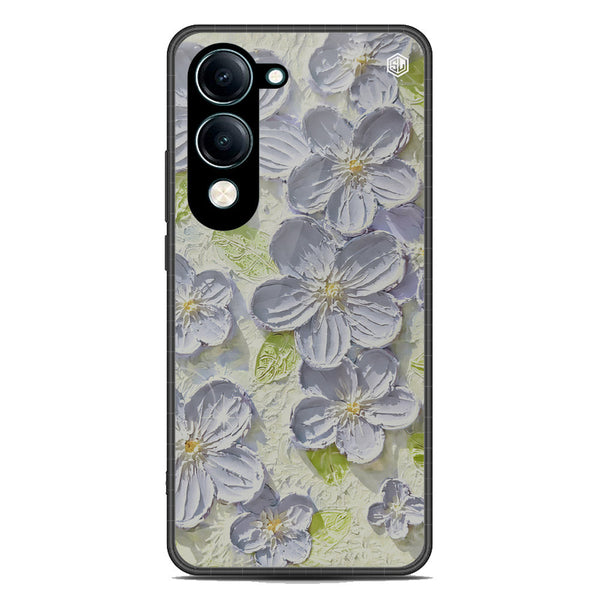 Floral Series Soft Phone Case - Metal Case - Design 12 -Vivo Y04
