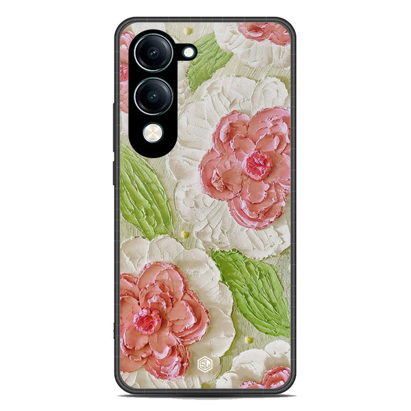 Floral Series Soft Phone Case - Metal Case - Design 13 -Vivo Y04
