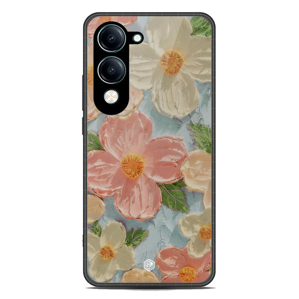 Floral Series Soft Phone Case - Metal Case - Design 16 -Vivo Y04