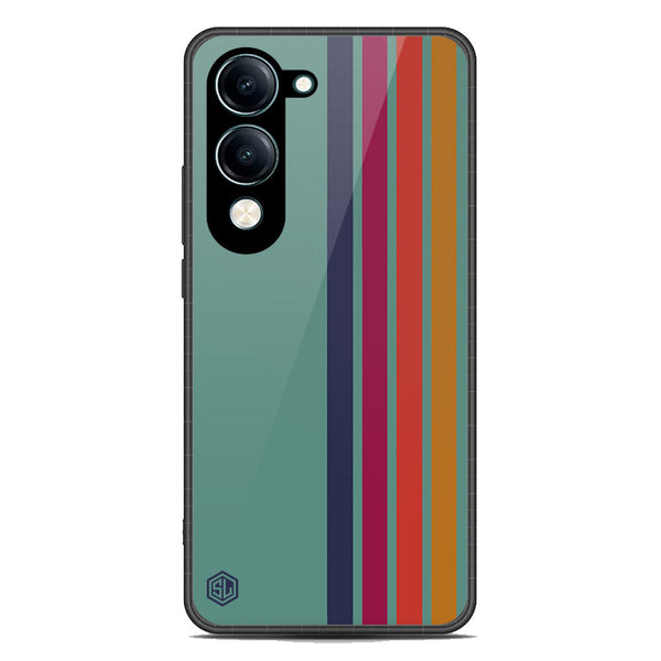 Retro Stripes Series Soft Phone Case - Metal Case - Design 5 -Vivo Y04