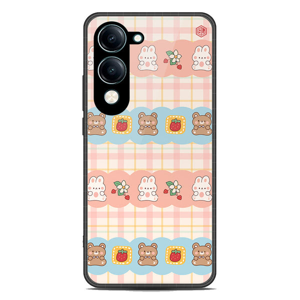 Cute Korean Design Series Soft Phone Case - Metal Case - Design 5 -Vivo Y04