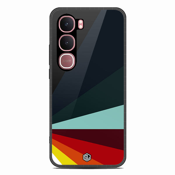 Retro Stripes Series Soft Phone Case - Glass Case - Design 1 - Vivo Y31 5G