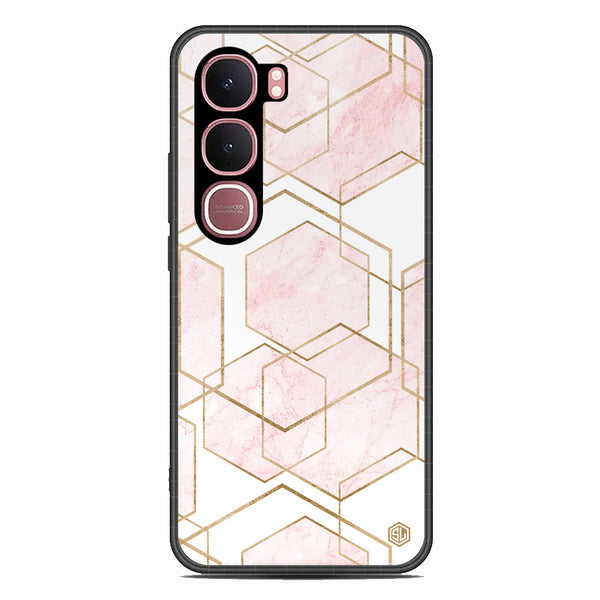 Stylish Marble Series Soft Phone Case - Glass Case - Design 3 - Vivo Y31 5G