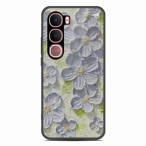 Floral Series Soft Phone Case - Glass Case - Design 12 - Vivo Y31 5G
