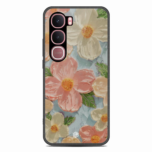 Floral Series Soft Phone Case - Glass Case - Design 16 - Vivo Y31 5G