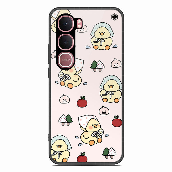 Cute Chic Series Soft Phone Case - Glass Case - Design 2 - Vivo Y31 5G