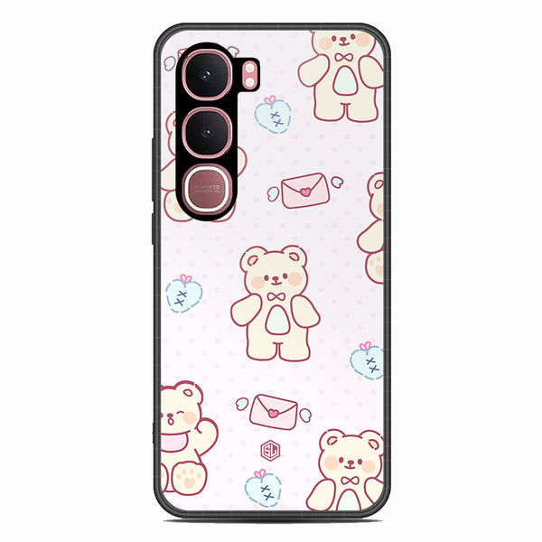 Cute Chic Series Soft Phone Case - Glass Case - Design 3 - Vivo Y31 5G